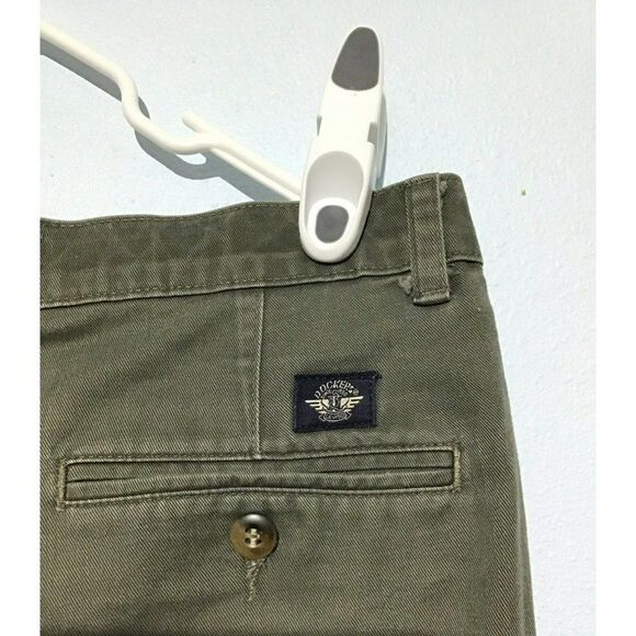 Dockers Women's Classic Fit Green Pleated Cotton Pants Size 12 - Picture 7 of 10